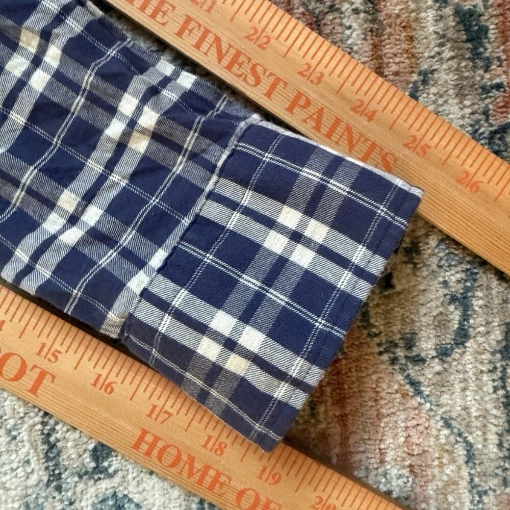 Faherty Men's Shirt Size Large L Plaid Flannel Button Down Long Sleeve Blue EUC - Picture 10 of 10